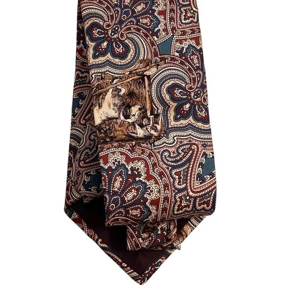 Ducks Unlimited Vintage 100% Silk Tie - Picture 3 of 9